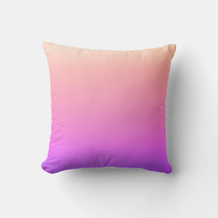Faltenpfirsichpink und Lila farbige Ombre Kissen