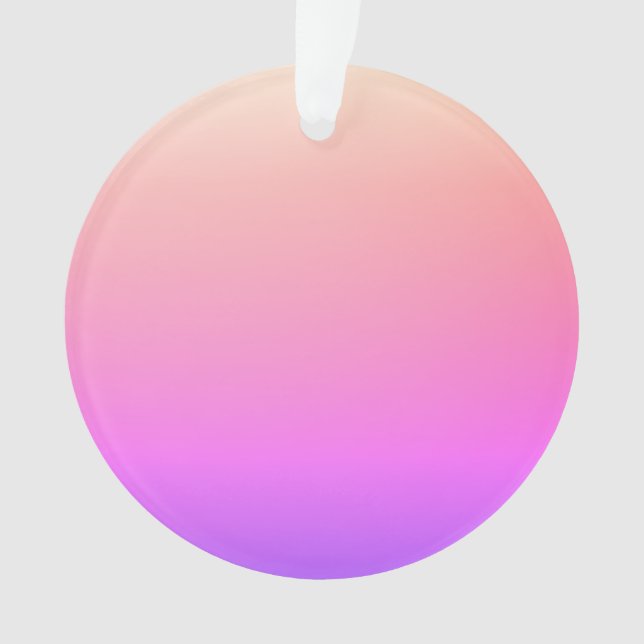 Faltenpfirsichpink und Lila farbige Ombre Ornament (Vorderseite)