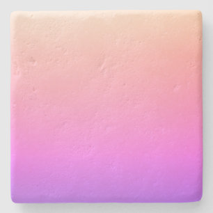 Faltenpfirsichpink und Lila farbige Ombre Steinuntersetzer