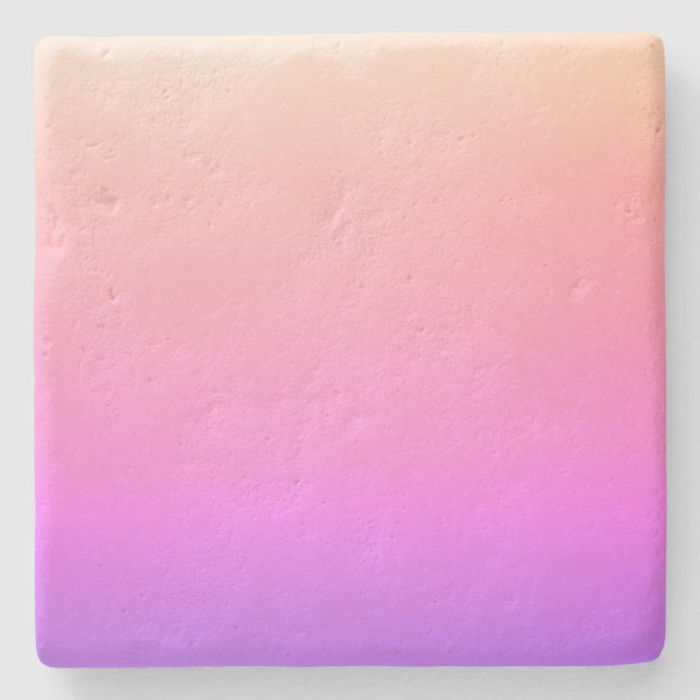 Faltenpfirsichpink und Lila farbige Ombre Steinuntersetzer (Vorderseite)