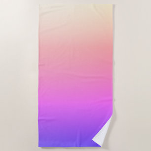 Faltenpfirsichpink und Lila farbige Ombre Strandtuch