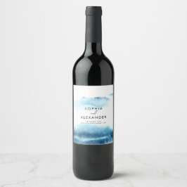 Faltenweine Labels für eine moderne Hochzeit. Weinetikett
