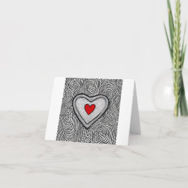 Faltes Einladungs-Doodle-Liebe Herz einladen Einladung