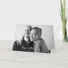 Faltes Foto des Vaters Dankeskarte