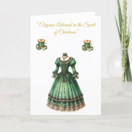 Faltes Weihnachtskarten-Viktorianischer Weihnachts Feiertagskarte