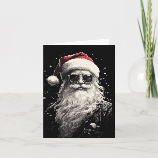 Faltete Coole Weihnachtskarte Einladung (Vorderseite)