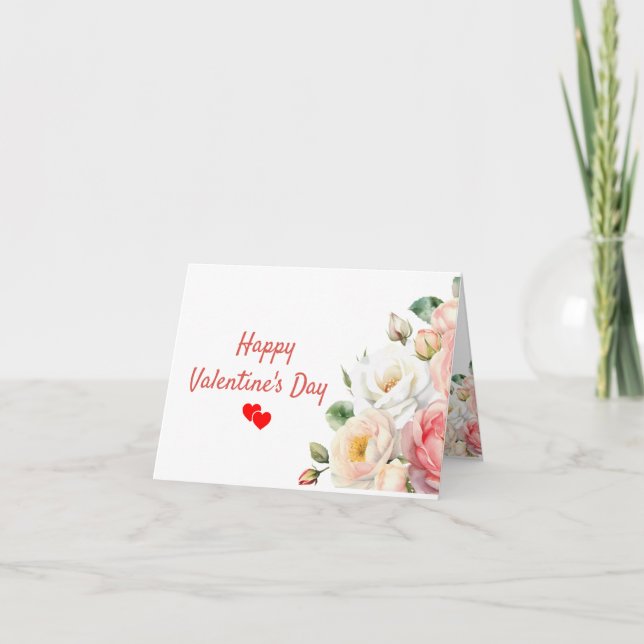 Faltfarbene Valentinstag-Karte Karte (Vorderseite)