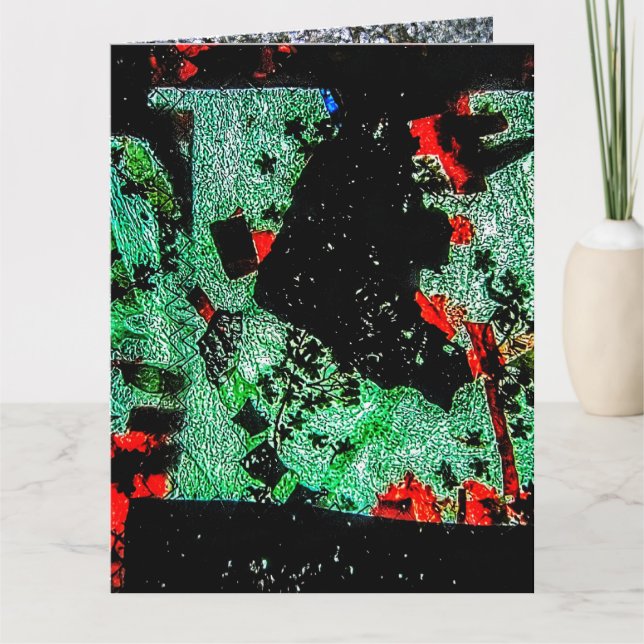 Faltgeklappte Blume Grußkarte Kunststoff abstrakt Karte (Vorderseite)