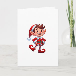 Faltgrußkarte mit Elf Karte