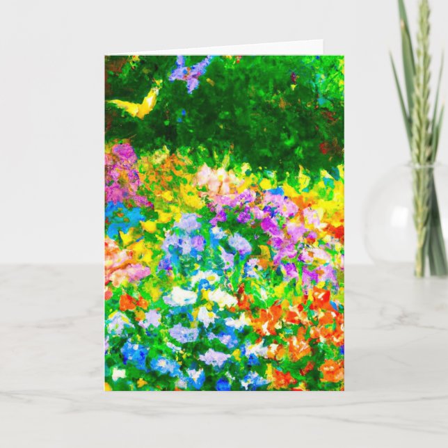 Faltkarte "Butterfly Garden"-12x18 Dankeskarte (Vorderseite)