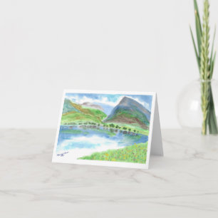 Faltkarte für die Wasserfarbengebirgslandschaft