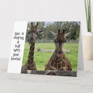 Faltkarte - Giraffe-Liebe Karte