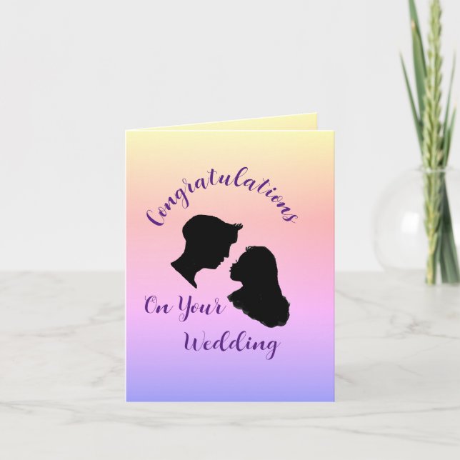 Faltkarte : Hochzeitstag Karte (Vorderseite)