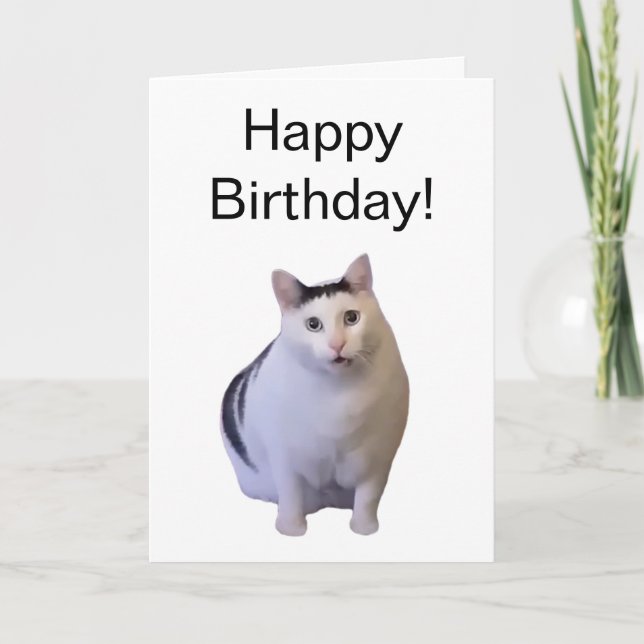 Faltkarte Huh Cat Meme Karte (Vorderseite)