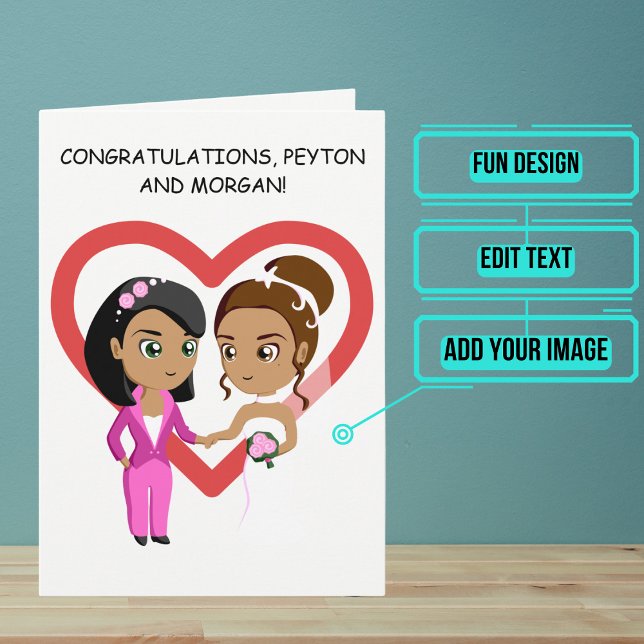 Faltkarte Karte (Send your love and congratulations with a modern and unique twist.)