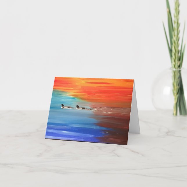 Faltkarte mit Bild der Löwen Karte (Vorderseite)