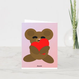 Faltkarte mit Niedlichem Teddybär Dankeskarte