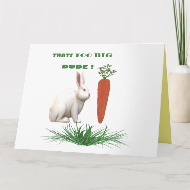 Faltkarte mit RABBIT-Bild Karte (Vorderseite)