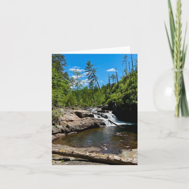 Faltkarte mit Wasserfallmotiv Karte (Vorderseite)
