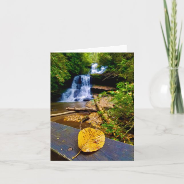 Faltkarte mit Wasserfallmotiv Karte (Vorderseite)