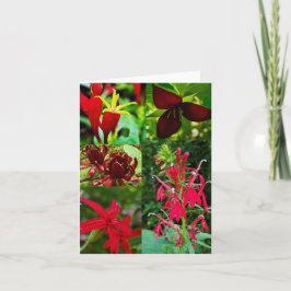 Faltkarte mit Wildblume-Collage Karte