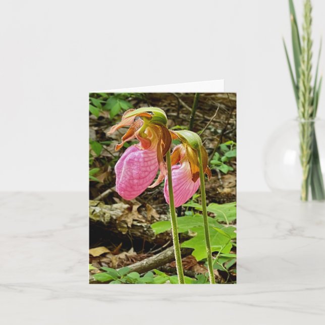 Faltkarte mit Wildblume-Motiv Karte (Vorderseite)