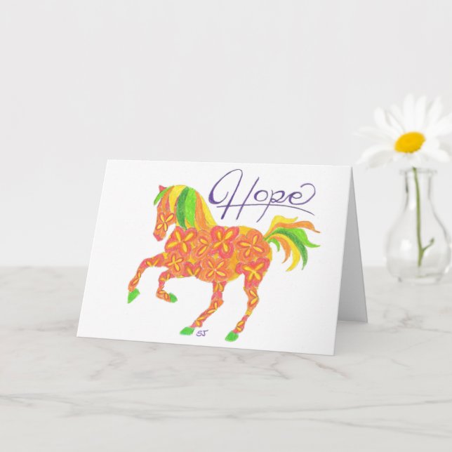 Faltkarte Orange Hope Horst von Sherry Jarvis Karte (Kleine Pflanze)