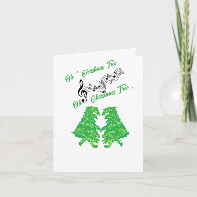 Faltkarte : Tanzt Weihnachtsbaum Feiertagskarte (Vorderseite)