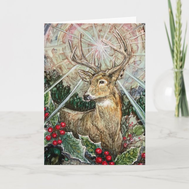 Faltkarte "Weihnachtsstern" Dankeskarte (Vorderseite)