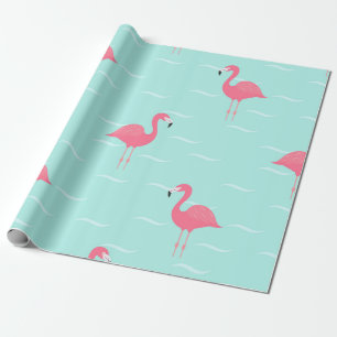 Faltpapier Flamingos Geschenkpapier