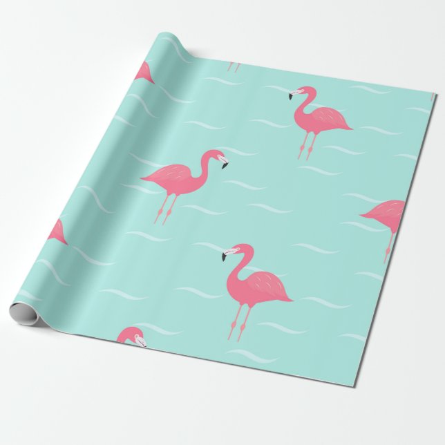 Faltpapier Flamingos Geschenkpapier (Ungerollt)
