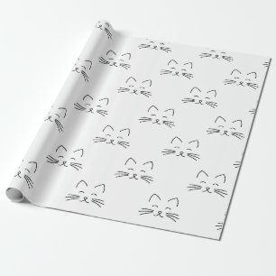 Faltpapier für das Gesicht der Katze Geschenkpapier