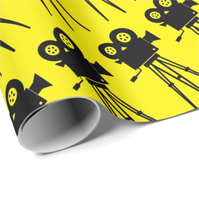 Faltpapier für das Muster der Filmkamera Geschenkpapier (Rolleneckpunkt)
