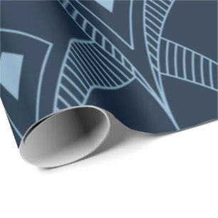 Faltpapier - Geometrisches Muster für blaues Art-D Geschenkpapier