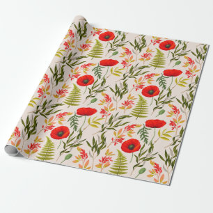 Faltpapier mit Blumenmuster Geschenkpapier