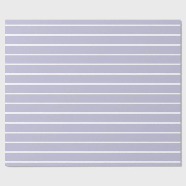 Faltpapier Pastel Lavender White Strip Geschenkpapier (Flach)