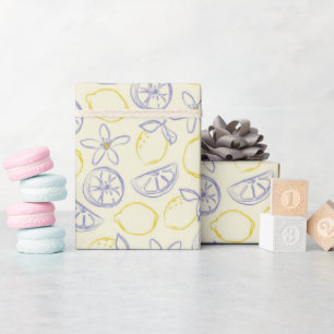 Faltpapierrolle für das Muster des Citron Doodle Geschenkpapier