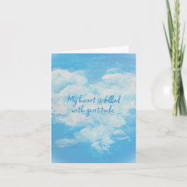 Faltschachtel Danke Karte: Herzwolke