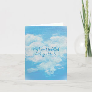 Faltschachtel Danke Karte: Herzwolke