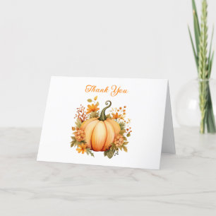 Faltschachtel Dankekarte - Autumn Baby Shower Card Dankeskarte