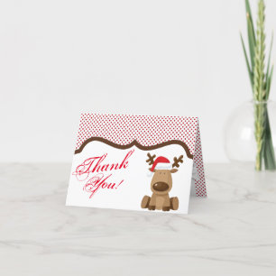 Faltschachtel Dankeschön Card Rentier Weihnachten  Dankeskarte
