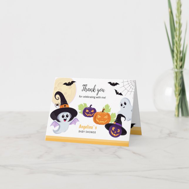 Faltschachtel Dankeschön-Karte für Babydusche. Dankeskarte (Vorderseite)