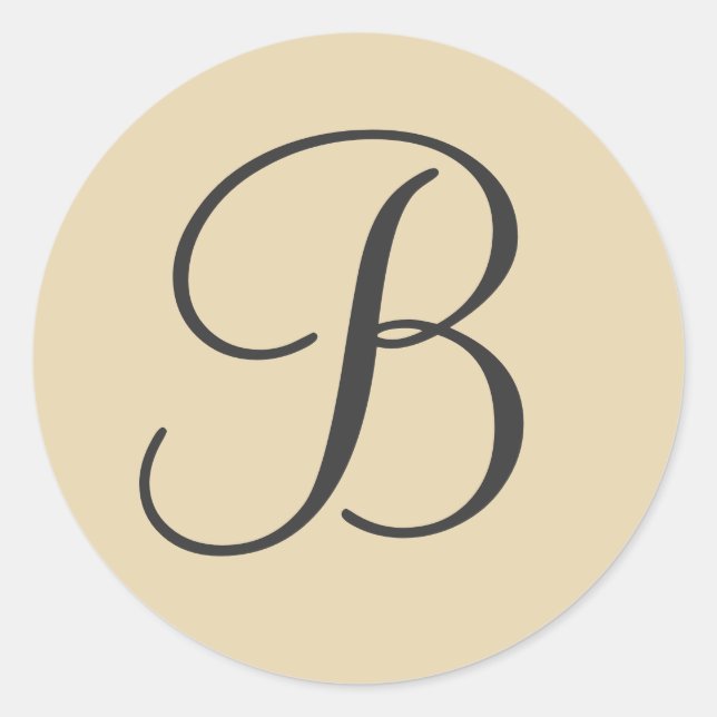 Faltschachtel für Creme und schwarze, monogrammati Runder Aufkleber (Vorderseite)