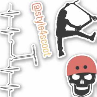 Faltschachtel für den Roller 6 Aufkleber