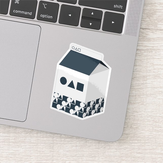 Faltschachtel für die Aufkleber Milch - Kreis, Dre (Detail)