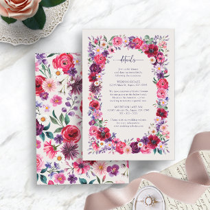 Faltschachtel für die floralen Details Begleitkarte