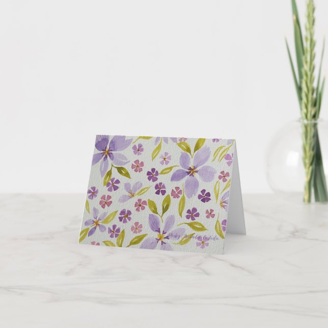 Faltschachtel für Lilac-Floral Karte (Vorderseite)