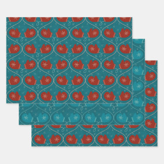Faltschachtel für Mitten 3 Geschenkpapier Set
