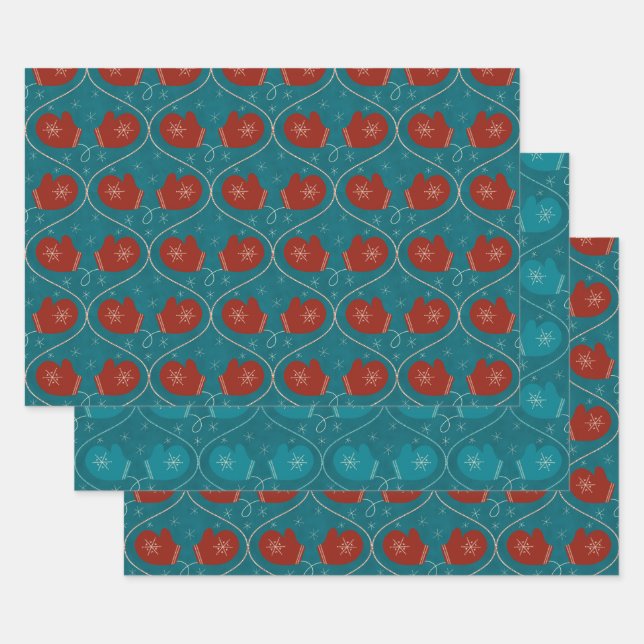 Faltschachtel für Mitten 3 Geschenkpapier Set (Set)