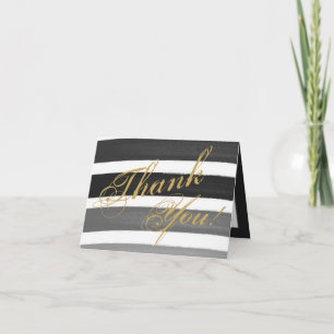Faltschachtel mit der Ombre Stripe Black Line Fad Dankeskarte